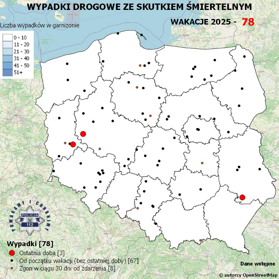 1-453842 📝 Kolejny raport  projektu „Wypadki drogowe ze skutkiem śmiertelnym – Wakacje 2025”
